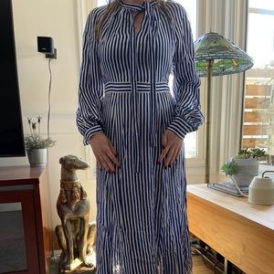 Royal blue Ralph Lauren striped dress